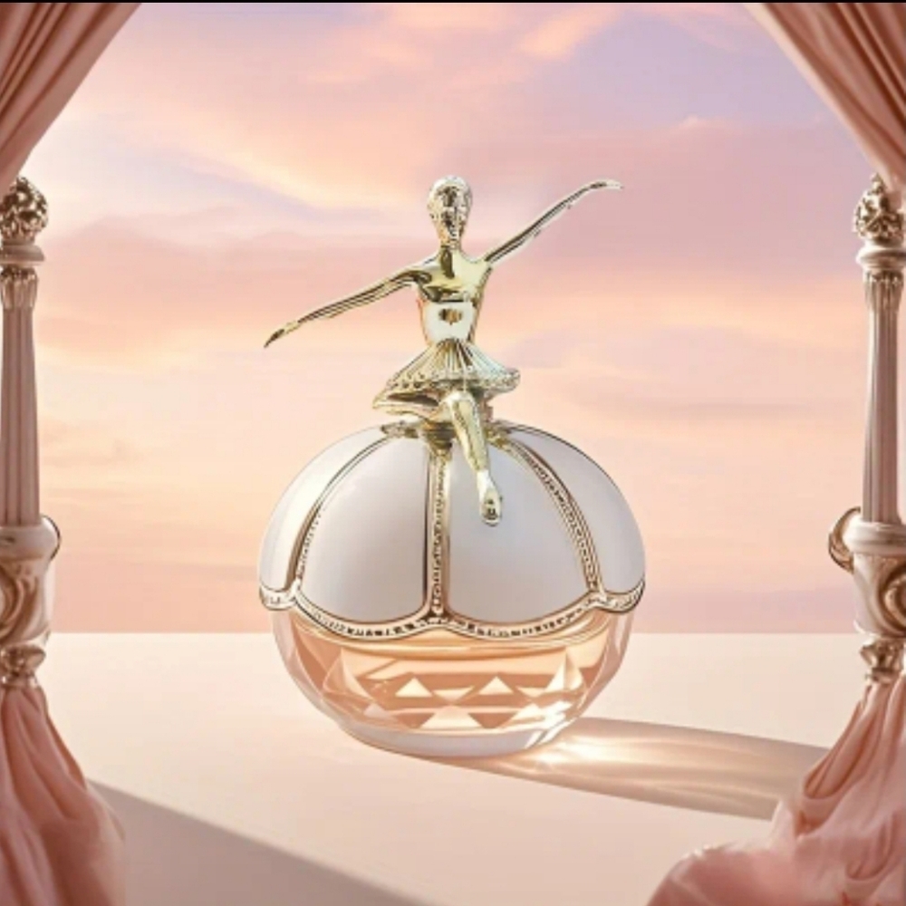 OMG! Amazing Scent Ballerina Perfume Bottle with Gold Accents
